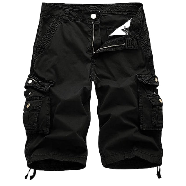 Black cargo shorts color option