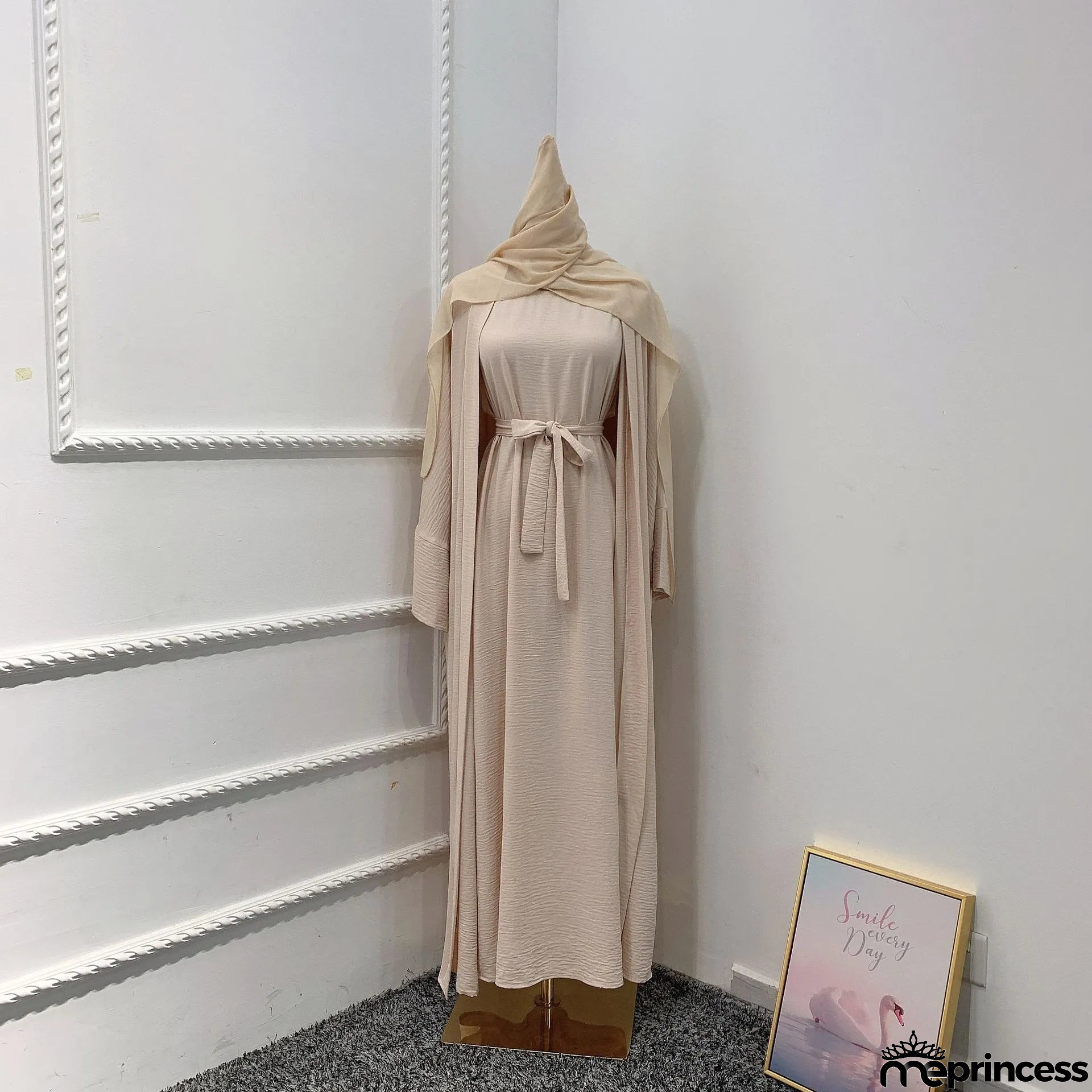 Women's Arabian Polyester Full Sleeve Solid Casual Wear Abaya