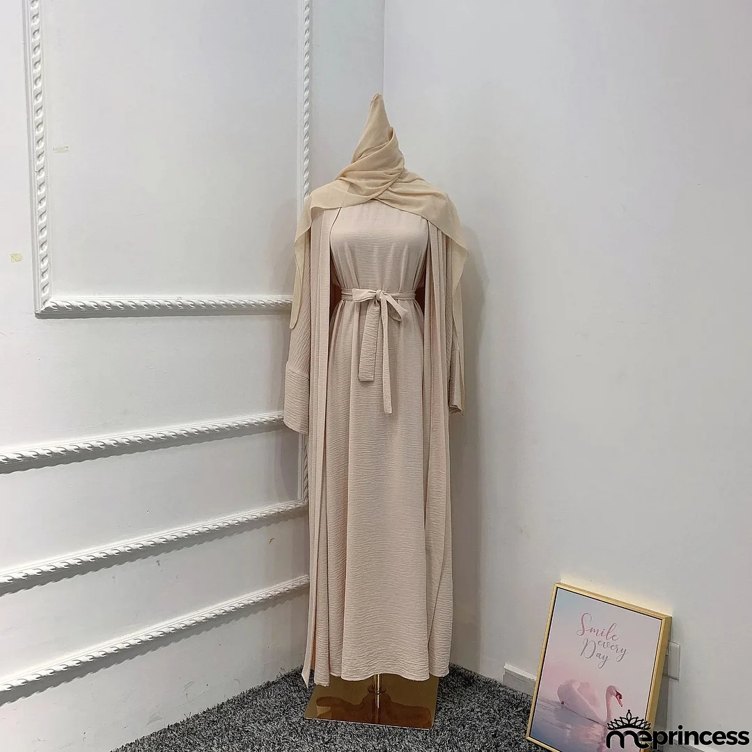 Women's Arabian Polyester Full Sleeve Solid Casual Wear Abaya