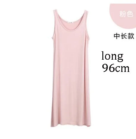 2020 Women's fashion Modal Dress Spaghetti Vest 82 to 110cm Long Under dress Spring and summer Ladies Casual Dresses