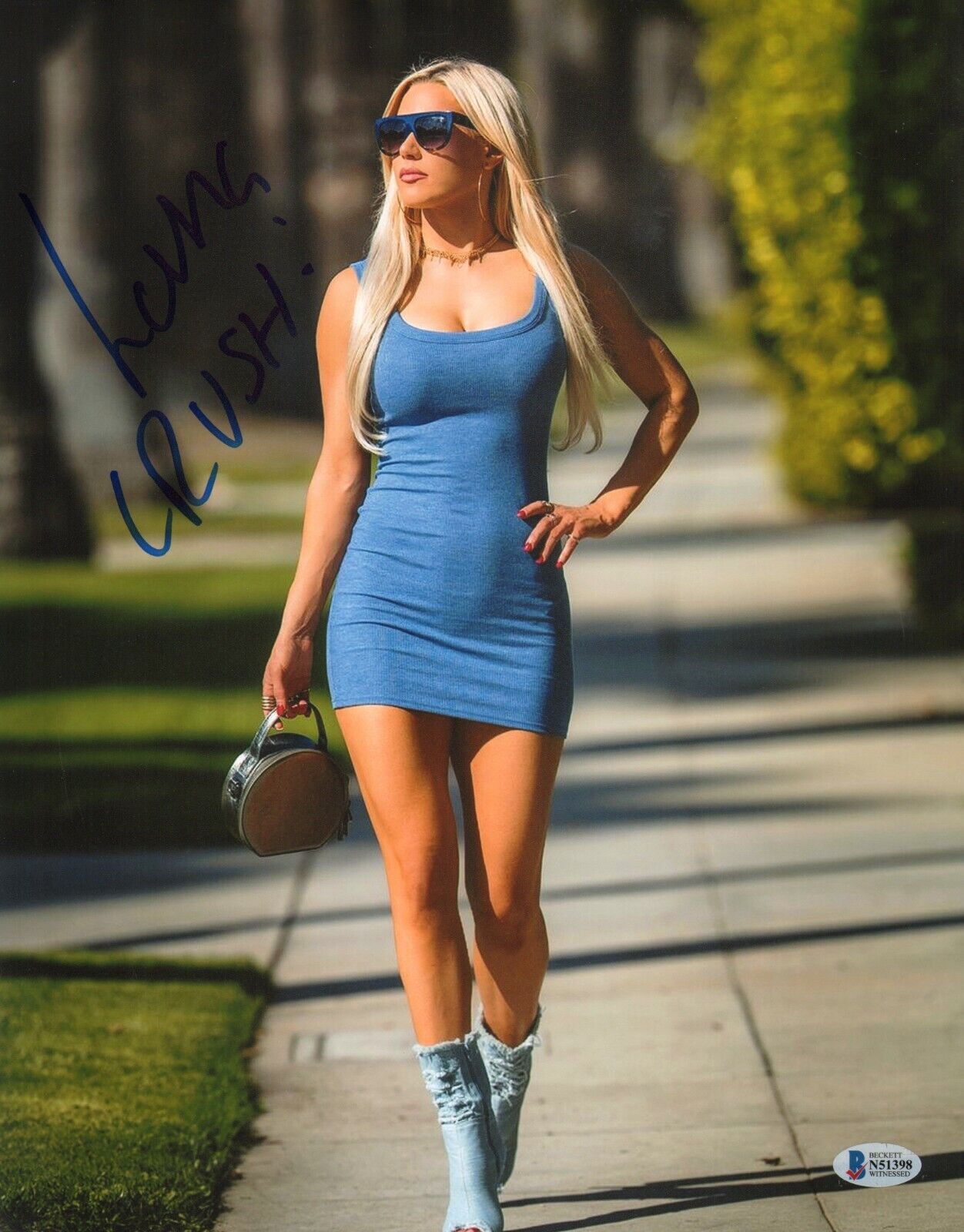 Lana Signed 11x14 Photo Poster painting BAS Beckett COA WWE Raw Total Divas Picture Autograph 98