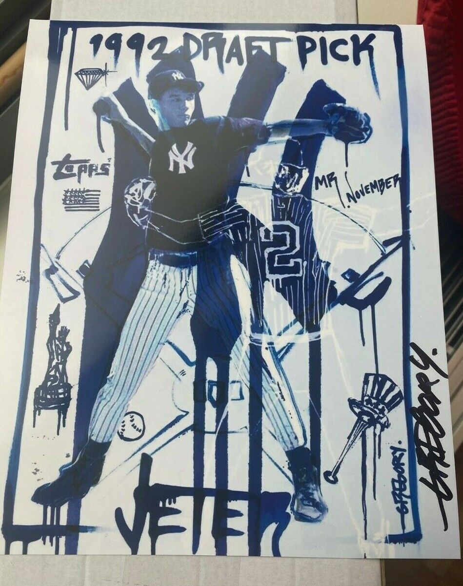 Gregory Siff signed autographed 8x10 Derek Jeter Topps Project Photo Poster paintinggraph