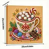 (25x25cm)DIY Pearl Painting Xmas Framed Handmade Pearl Material Art Kit Living Room Decor