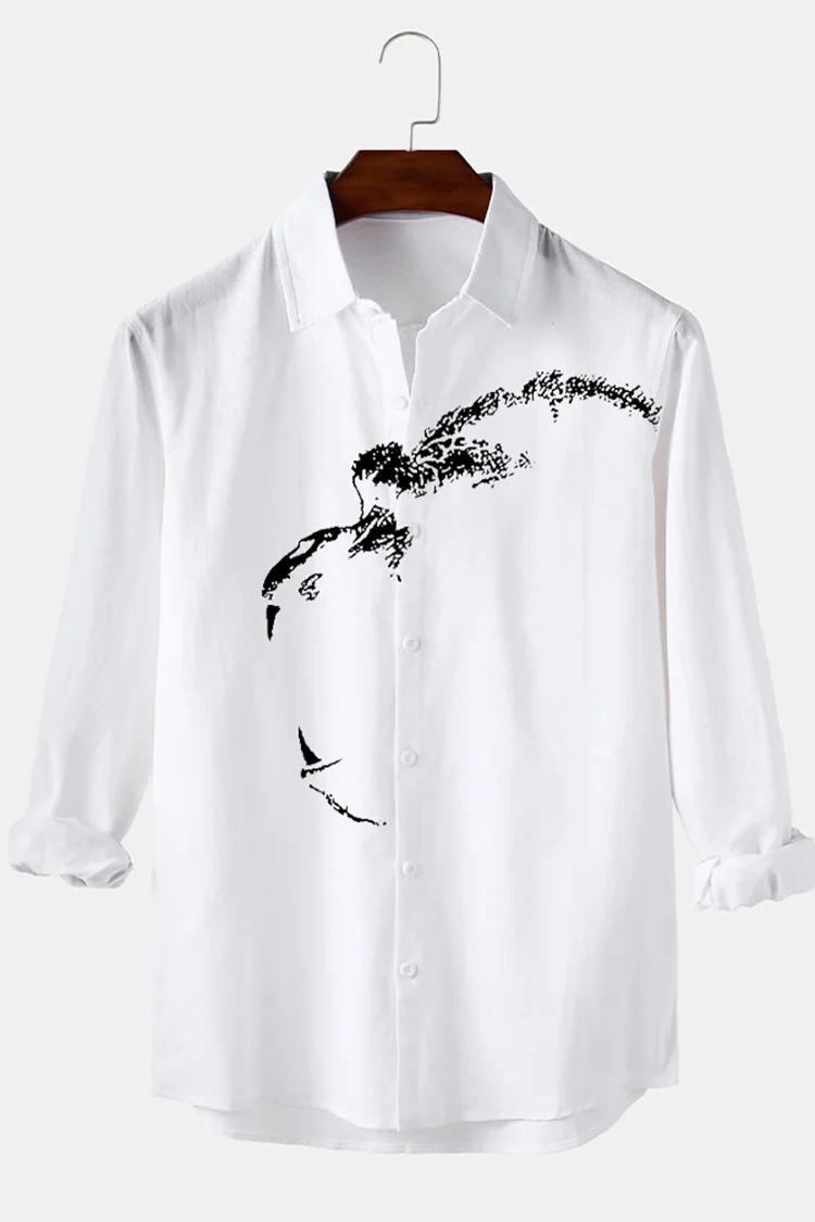 Middle Orangutan Print Long-Sleeve Shirt