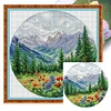 (Multi Style)Spring-Partial Embroidery 2 Strands 14CT Stamped Cross Stitch-33*33CM