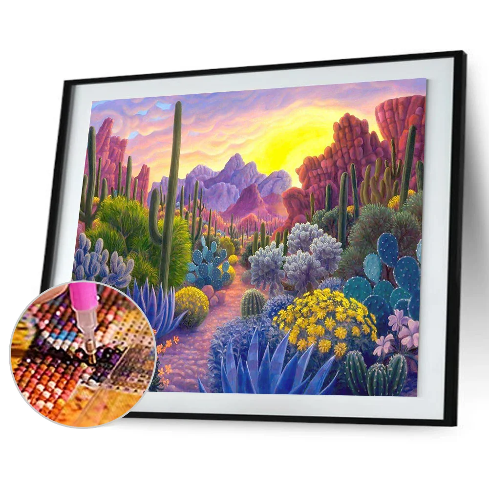 Diamond Painting - Full Round Drill - Cactus