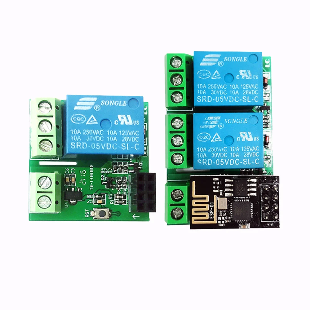 Low Level Smart 1 2 Channel Wifi Relay Module ESP8266 2 Channel Relay 5V ESP-01/01S ESP Relay Board