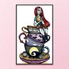 Tea Cup Princess - 11CT Stamped Cross Stitch 30*50cm/11.81*19.69in