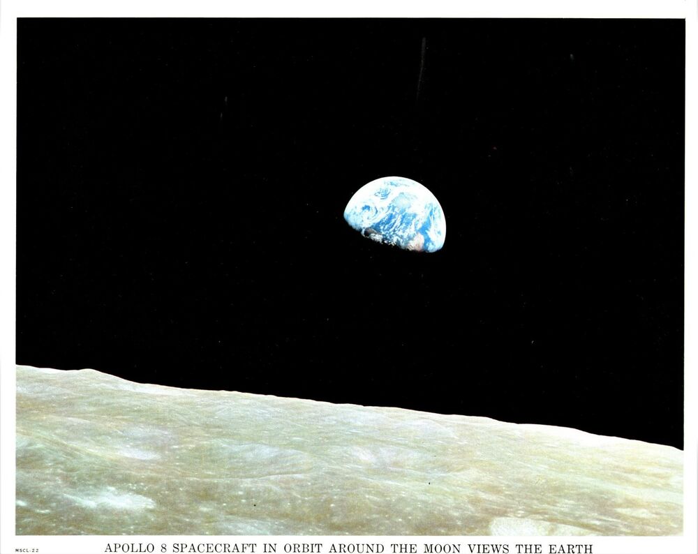 APOLLO 8 Original NASA Photo Poster painting