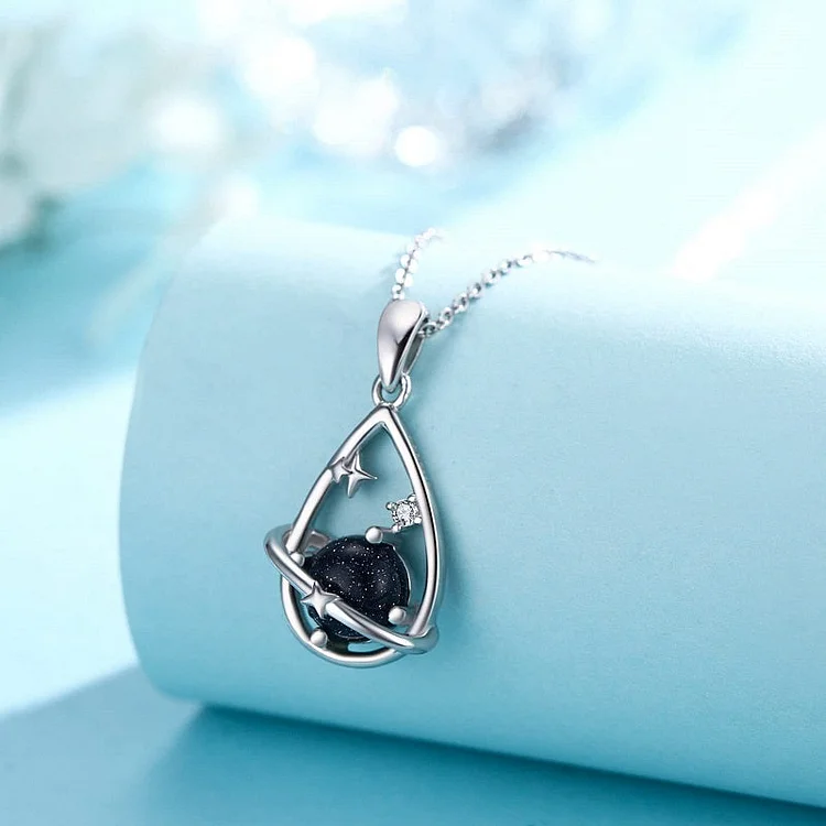 For Daughter - S925 You are the most Special Star in the Universe Water Drop Planet Necklace