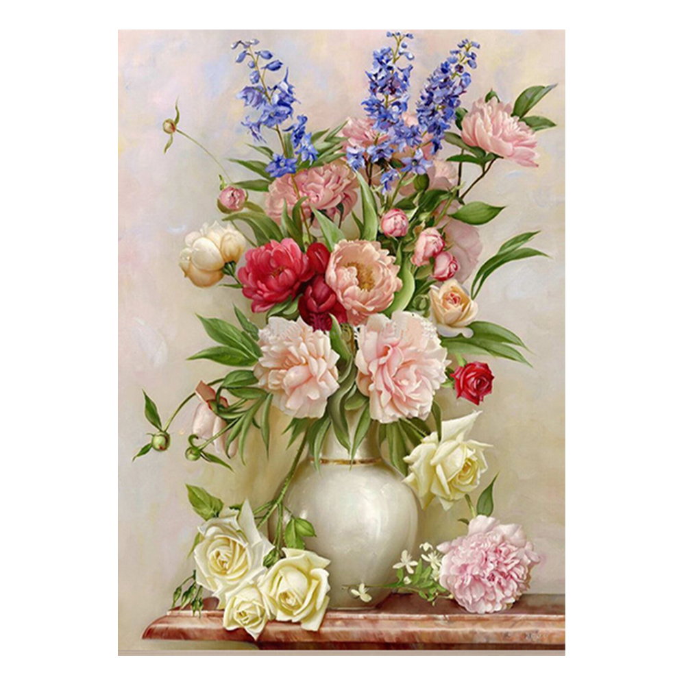 

30*40CM Round Drill Diamond Painting-Charming Flowerpot, 501 Original
