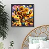 Diamond Painting-5D Full Round Drill Sunflowers in a Vase(40x40cm)