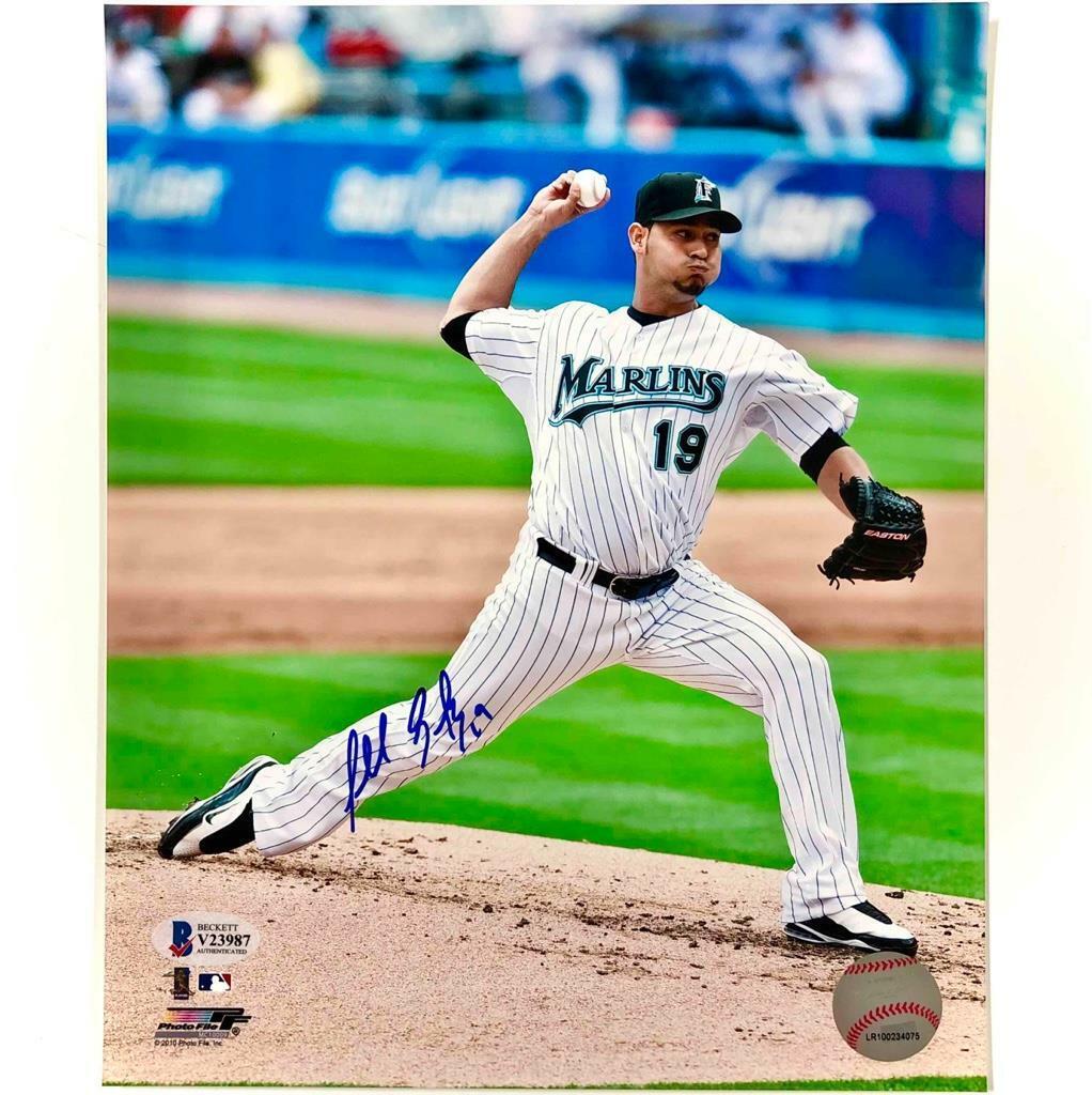 Anibal Sanchez autograph Florida Marlins signed MLB 8x10 Photo Poster painting BAS COA Beckett