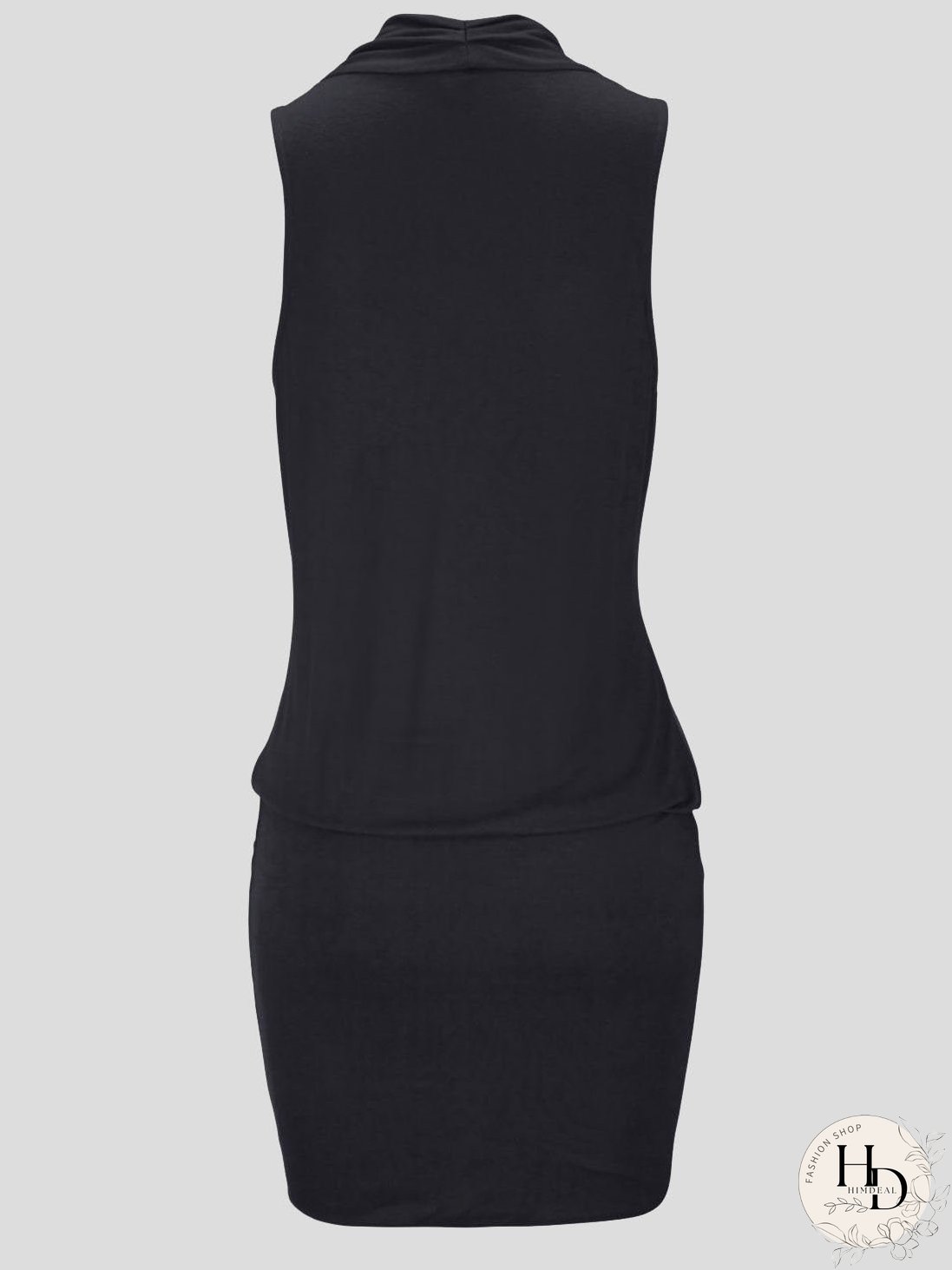 Deep V-neck Sleeveless Belt Casual Beach Dress