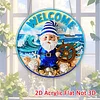 Gnome DIY Diamond Painting Hanging Pendants Acrylic Crafts Kit for Home Wall Decor