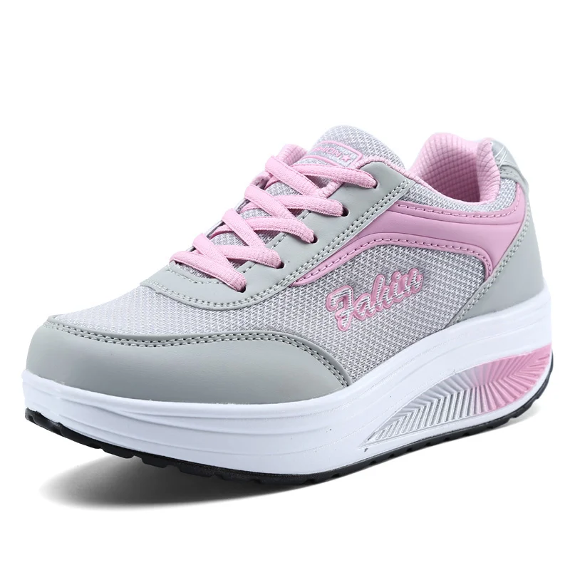 wongn Women Shoes Wedge Sneakers Platform Trainers Women Shoes Casual Lace-Up Tenis Feminino Zapatos De Mujer Women Sneakers High Heel