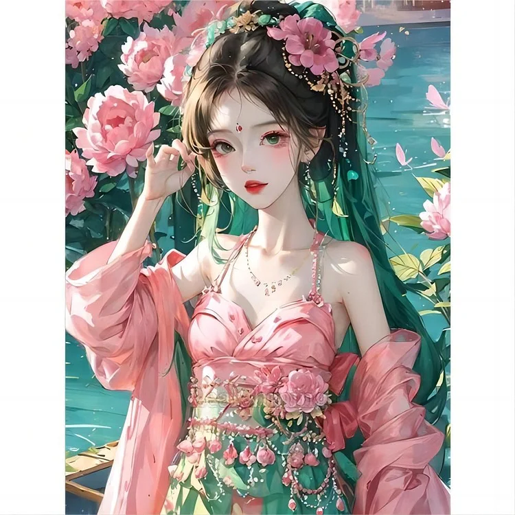 Antique Girl 40*50CM(Canvas) Full Round Drill Diamond Painting gbfke