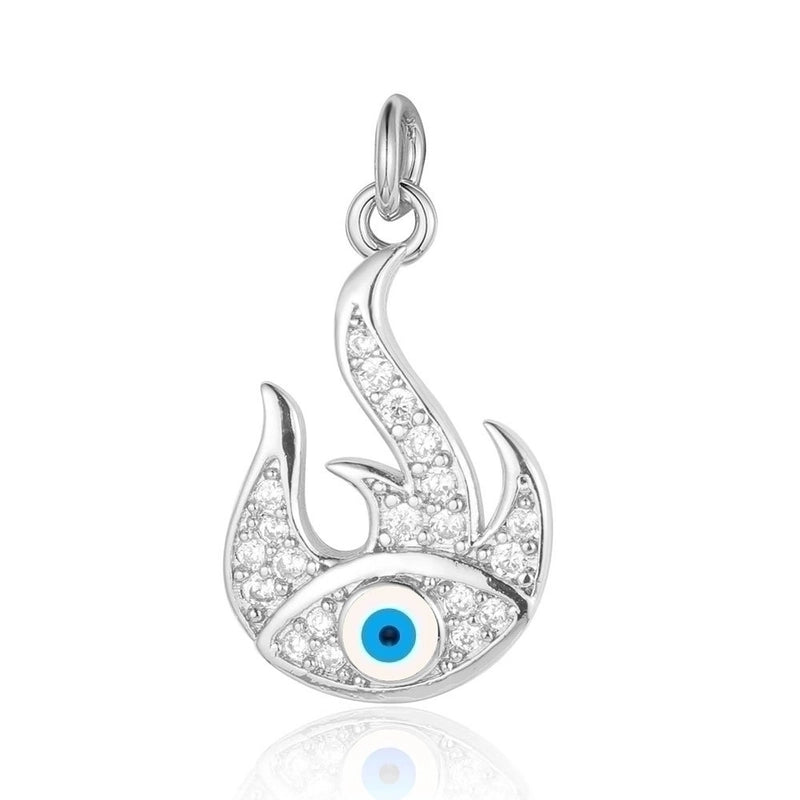 3 Pieces Copper Zircon 18K Gold Plated Pentagram Heart Shape