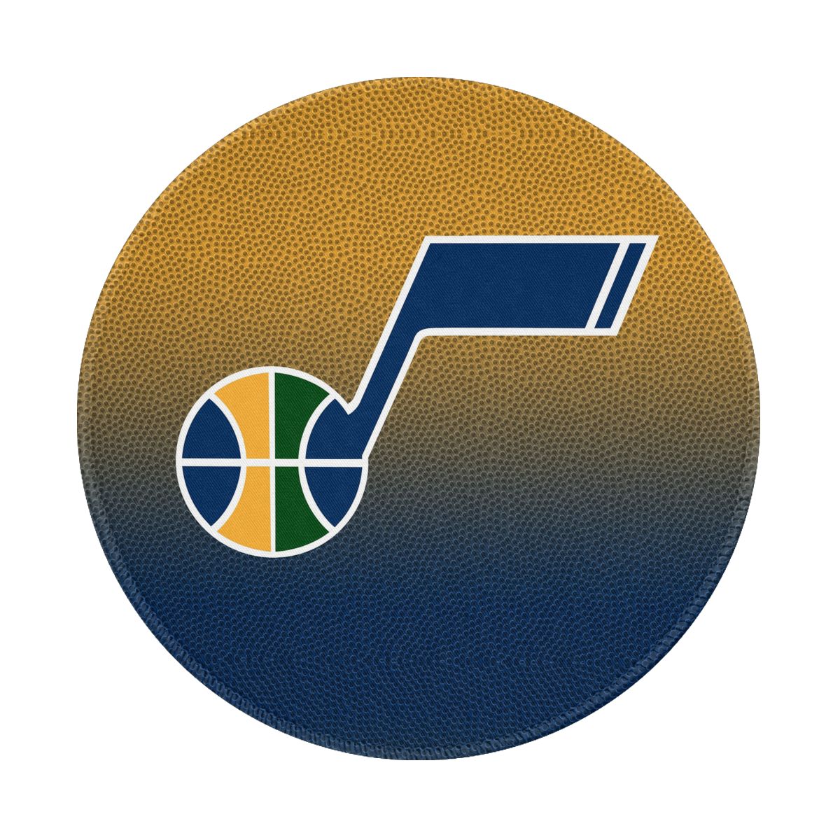 Utah Jazz Gradient Round Non-Slip Thick Rubber Modern Gaming Mousepad