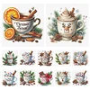 12pcs Christmas Drinks-11CT Stamped Cross Stitch Set 12.5*12.5cm/4.92*4.92in tapestrymarket