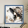 Woman In Flower Hat-11CT Stamped Cross Stitch 45*45cm/17.72*17.72in