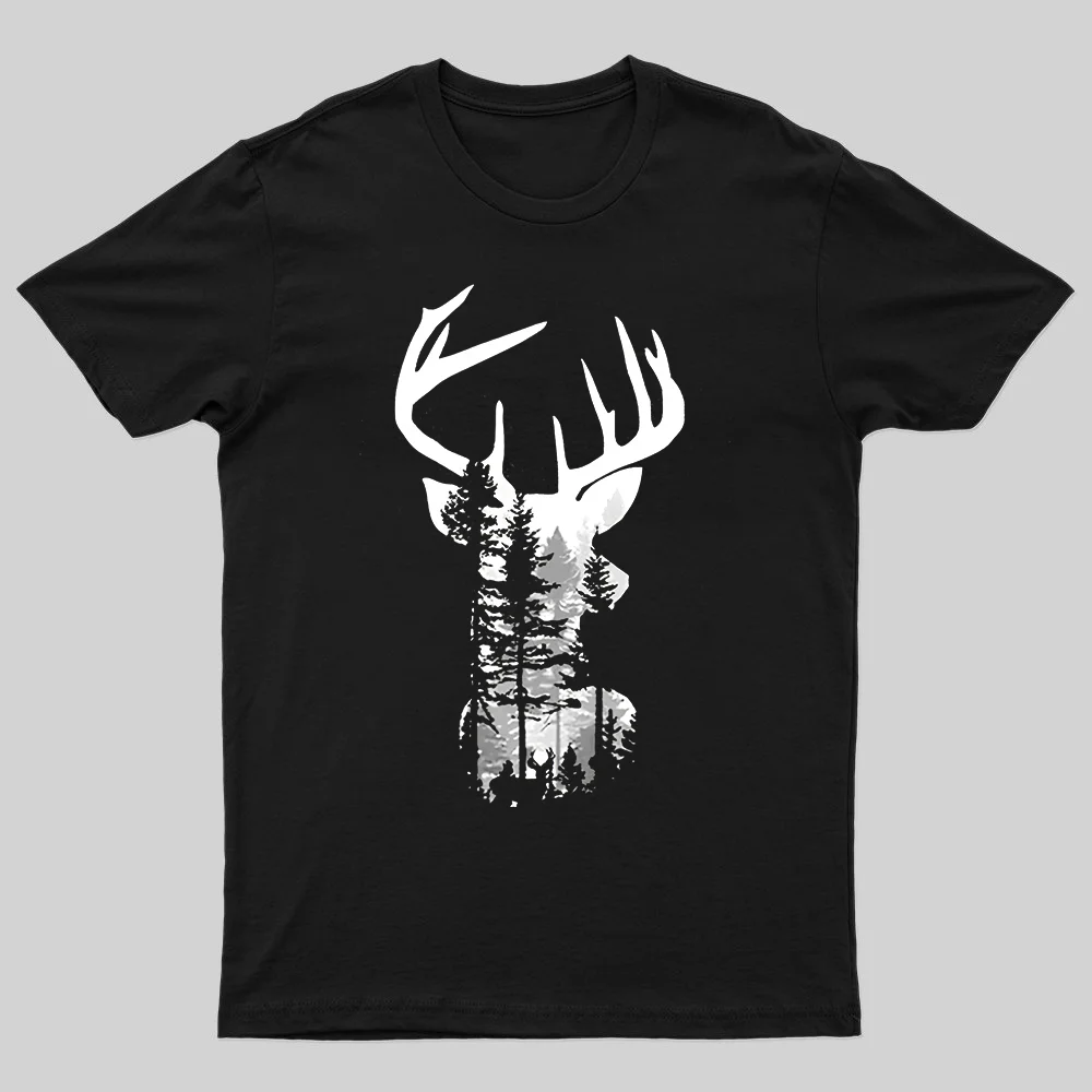 Forest Deer Printed Men's T-shirt