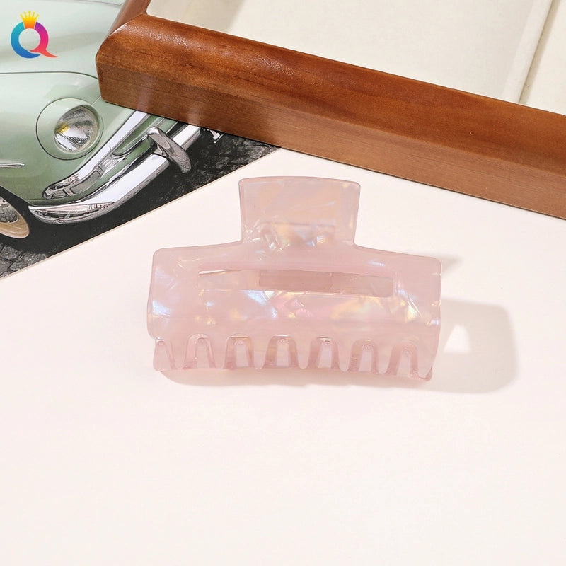 Women’s Minimalist Classic Style Solid Color PVC Hair Claws