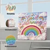 (25x25cm)DIY Good Morning Framed Handmade Pearl Painting Art Craft Kit Living Home Decor