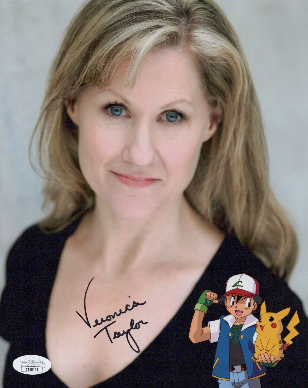 VERONICA TAYLOR Signed 8x10 POKEMON ASH Photo Poster painting Authentic Autograph JSA COA Cert