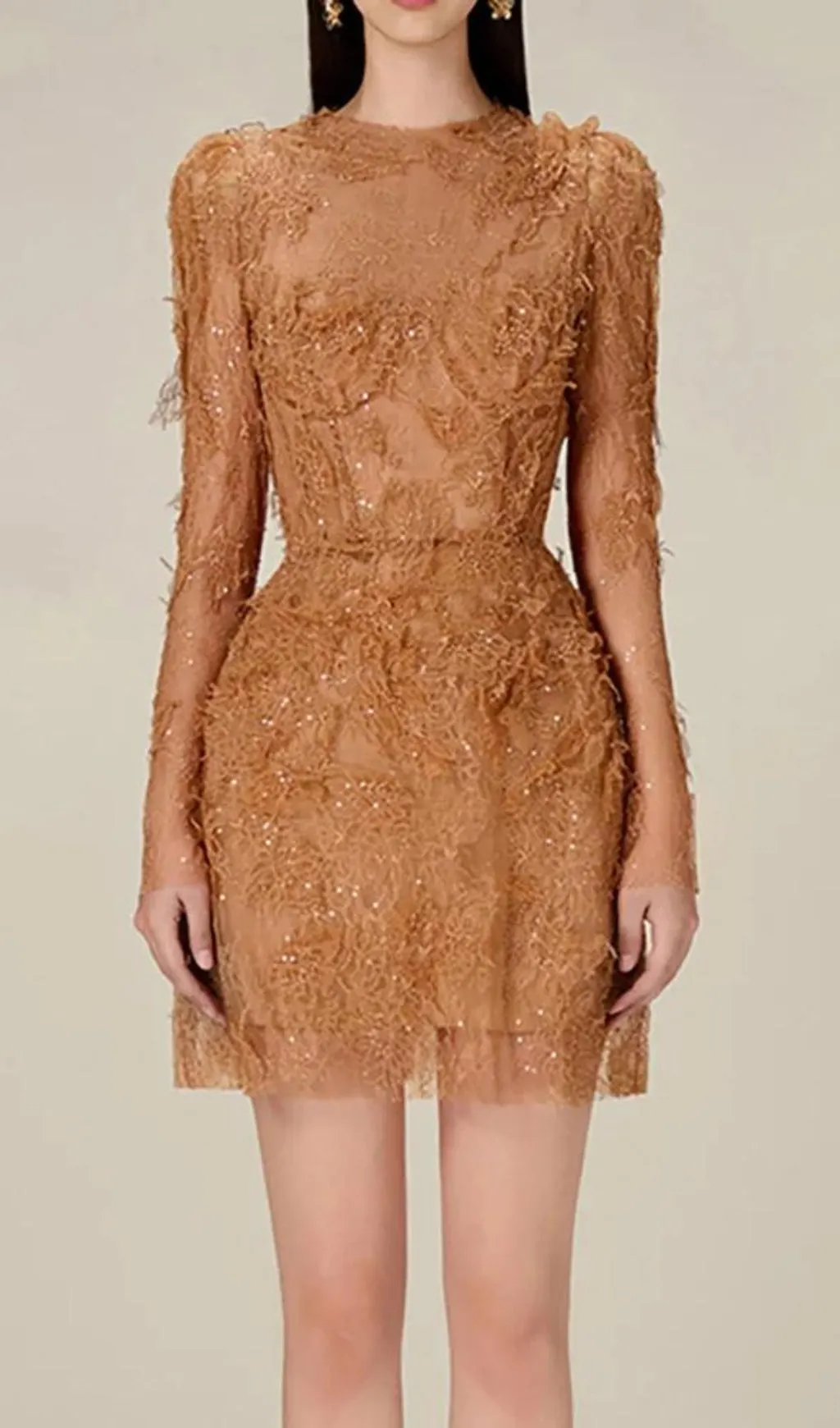 Adri Lace Embroidery Mini Dress Flowering Girl