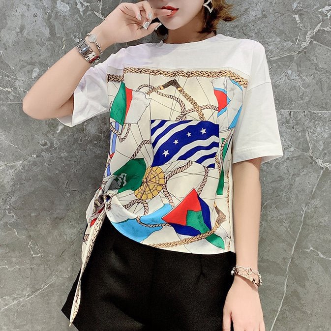 Shift Short Sleeve Paneled Shirts & Tops