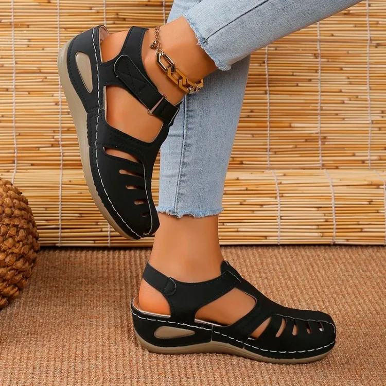 Wisdomplays New Women's Sandals Premium Orthopedic Bunion Corrector Flats Casual Soft Sole Beach Wedge Vulcanized Shoes Zapatillas De Mujer