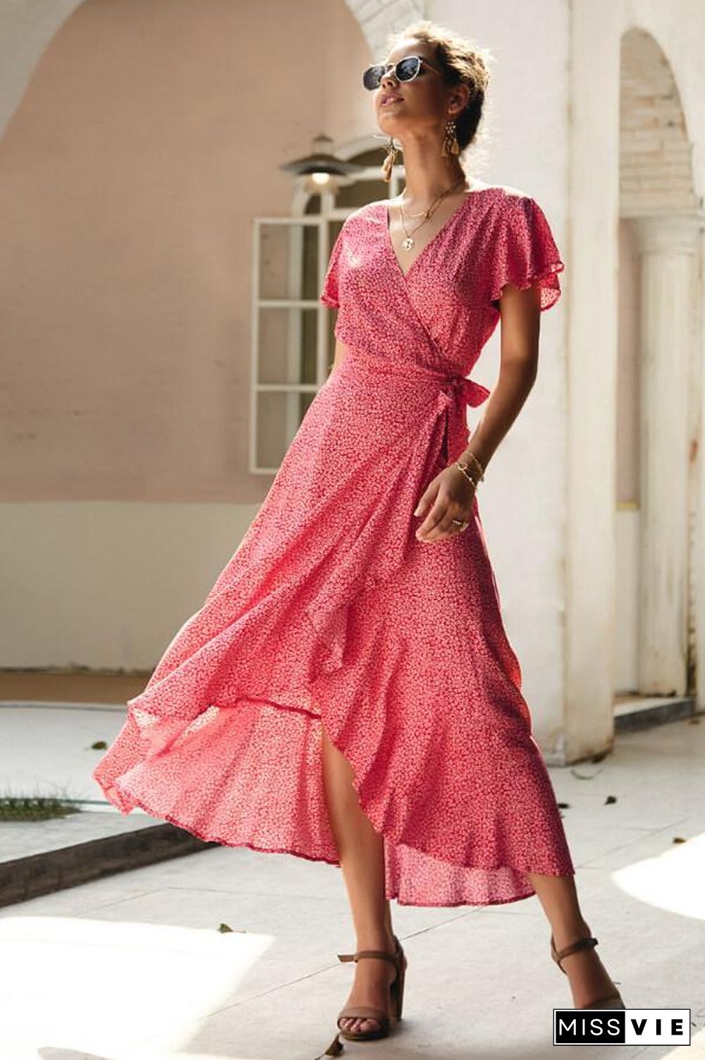 Sexy Tight Ruffled Dress