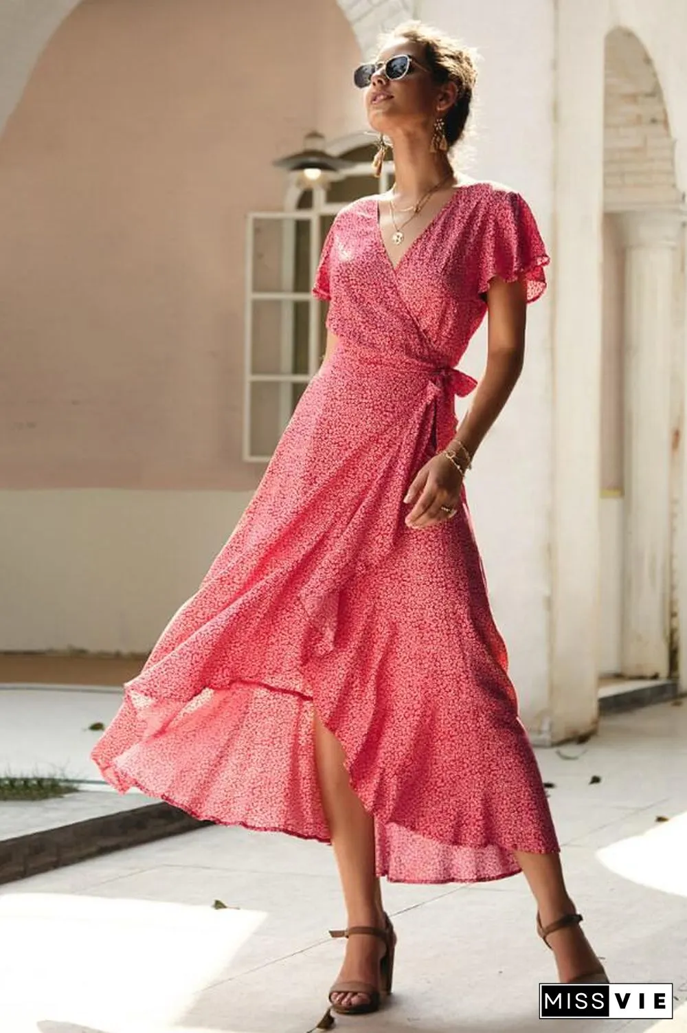 Sexy Tight Ruffled Dress