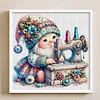 Sewing Machine Gnome-18CT Stamped Cross Stitch 30*30cm/11.81*11.81in