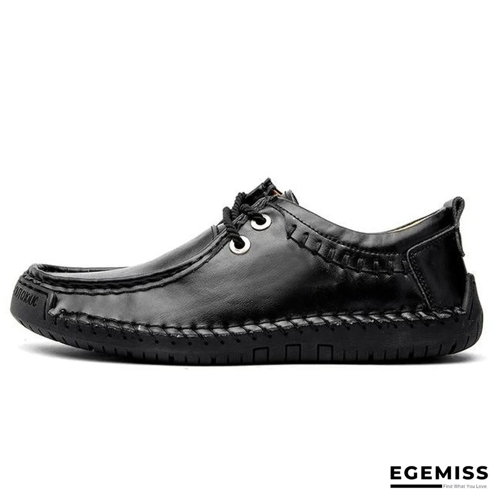 Men Comfortable Casual Genuine Leather Flats Loafers Shoes | EGEMISS