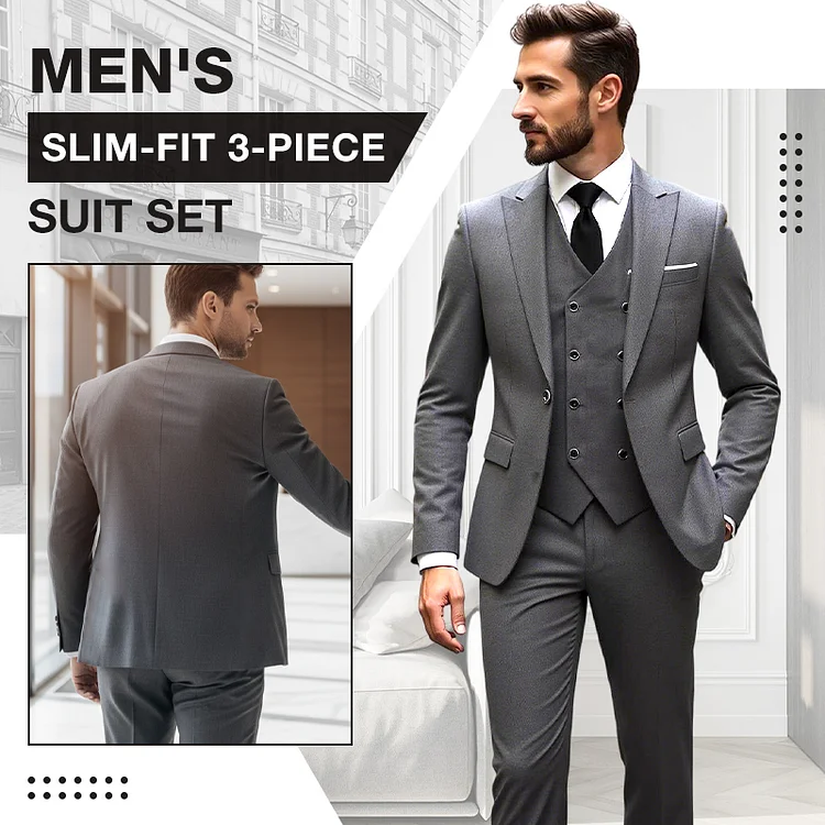 Herren-Dreiteiler im Slim-Fit-Schnitt