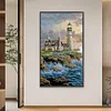 Diamond Painting-DIY Full Round Drill Seaside Lighthouse(70*40 CM)