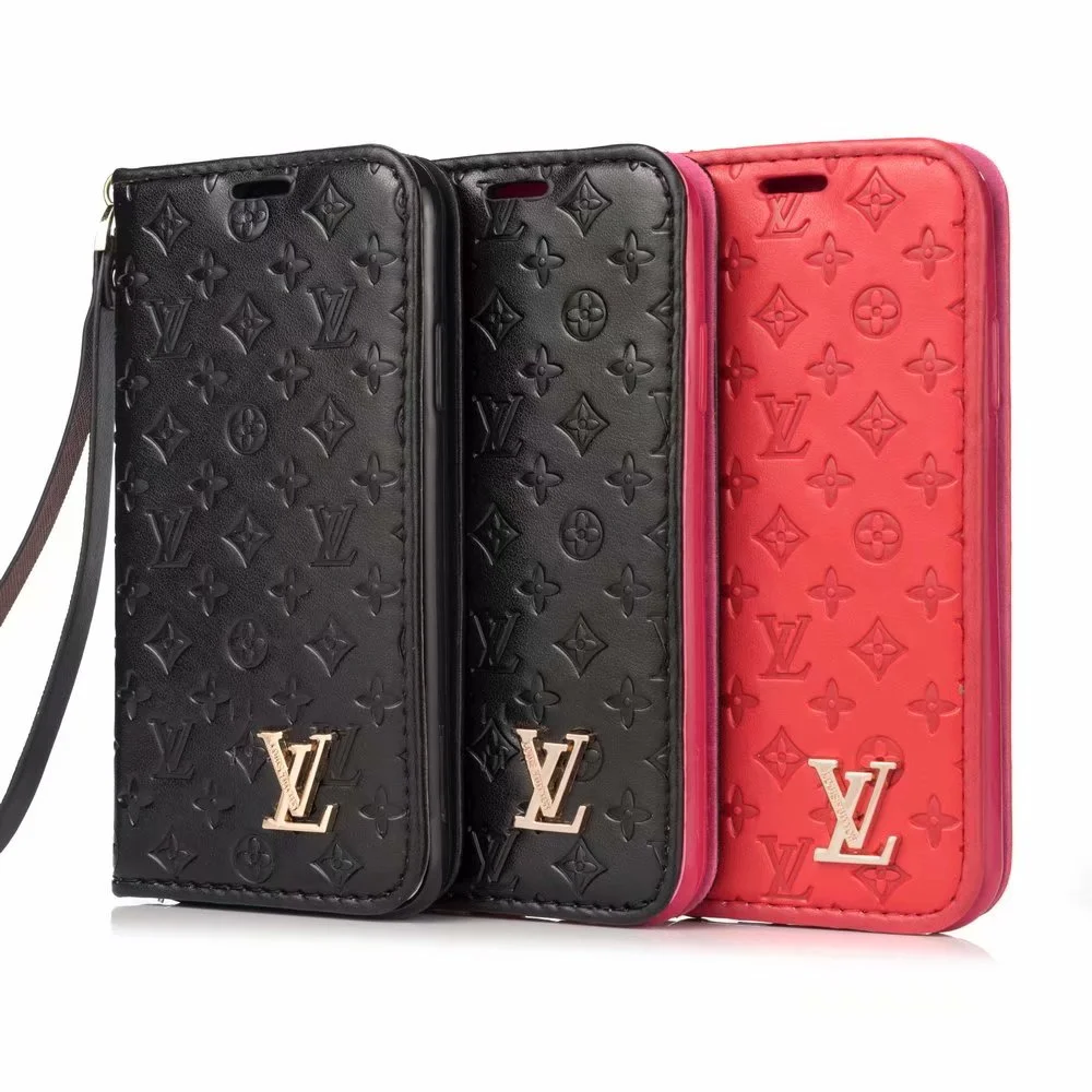 3D Imprinted Monogram Luxury Leather Apple iPhone Wallet Case--[GUCCLV]