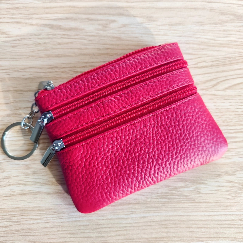 Explosions Genuine Leather Coin Purse Ladies Home Zipper Key Bag Multifunctional Card Bag Coin Coin Coin Bag