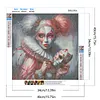 White Powder Clown-Full Round Diamond Painting 40*40CM