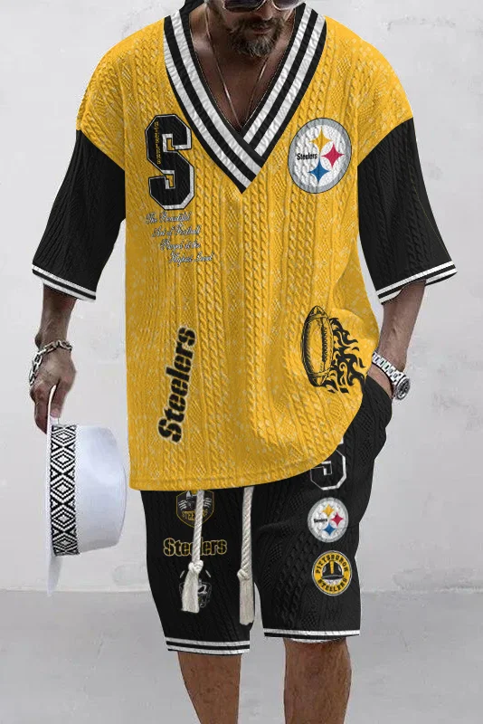 Pittsburgh Steelers Limited Edition Top And Shorts Two-Piece Suits