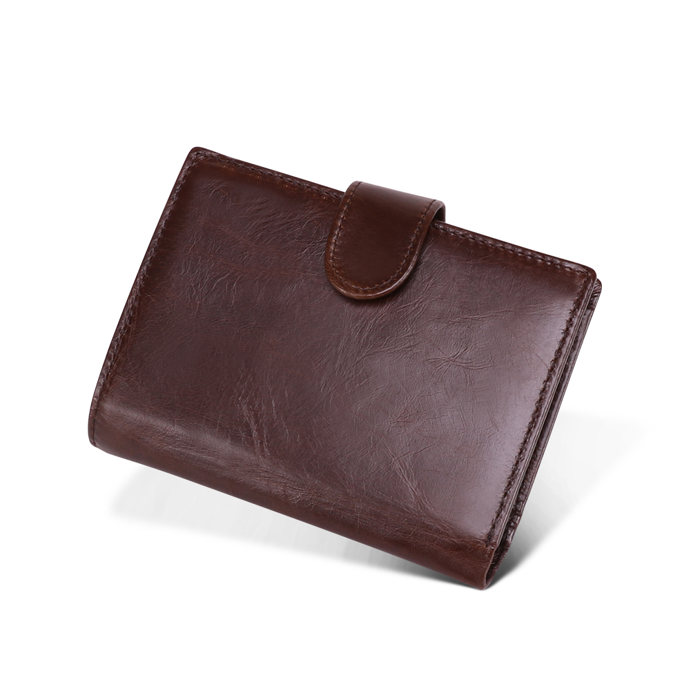 Men's wallet rfid multi-card slot casual retro leather wallet large capacity clutch