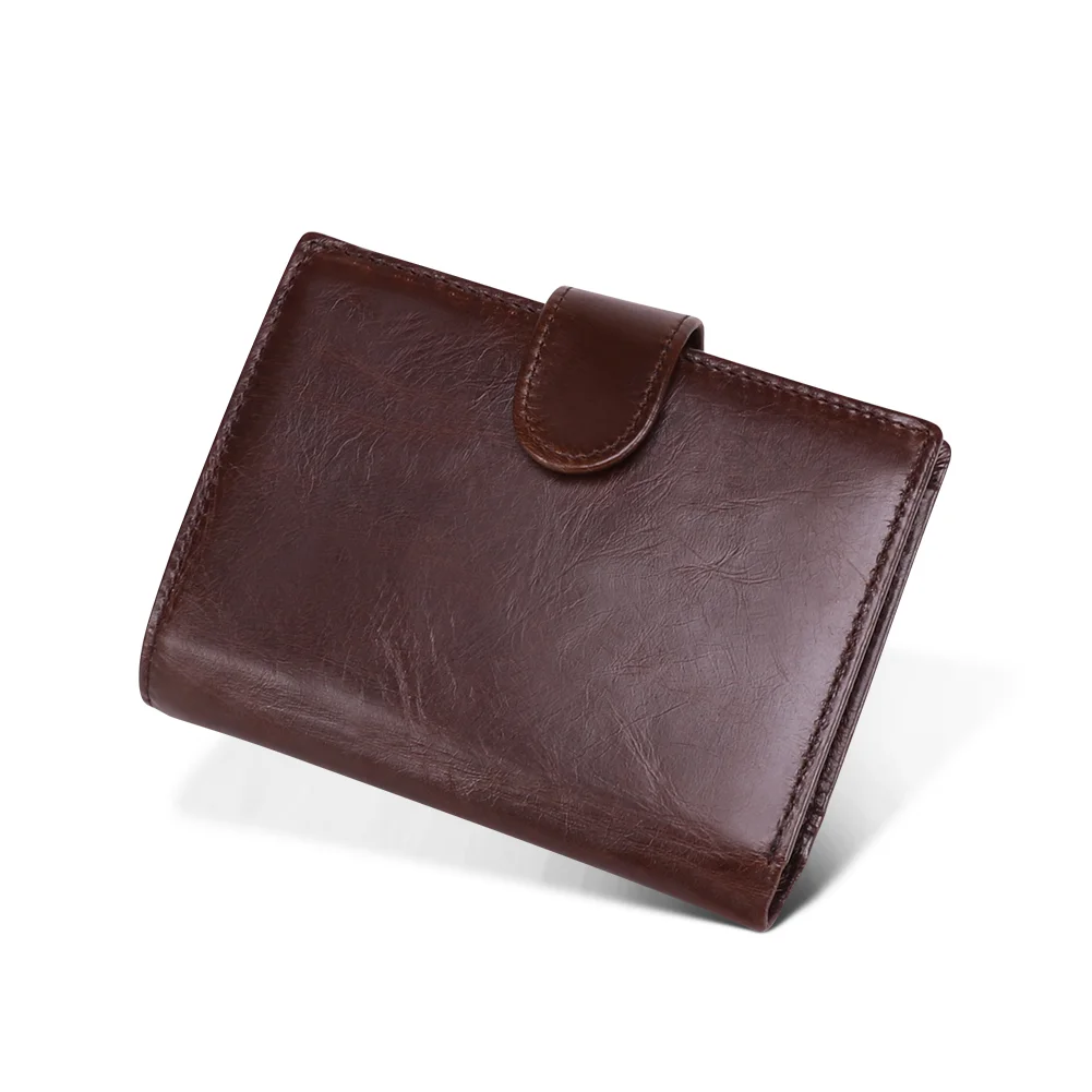 Men's wallet rfid multi-card slot casual retro leather wallet large capacity clutch