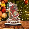 Diamond Painting Wooden Christmas Desktop Ornament Santa