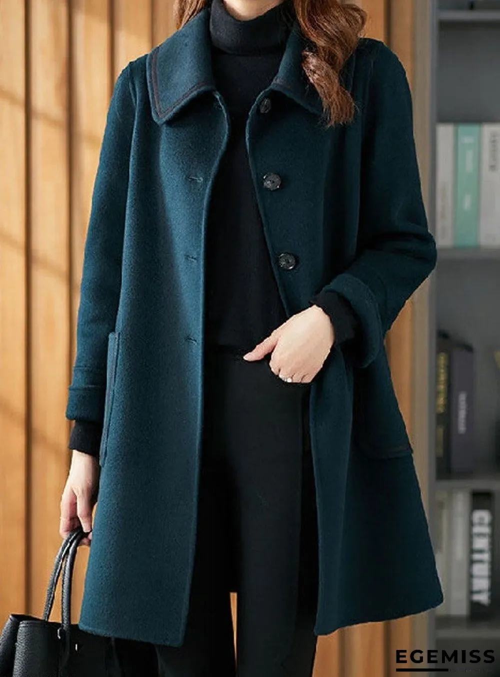 Fall/Winter Fashion Solid Color Woolen Coat | EGEMISS