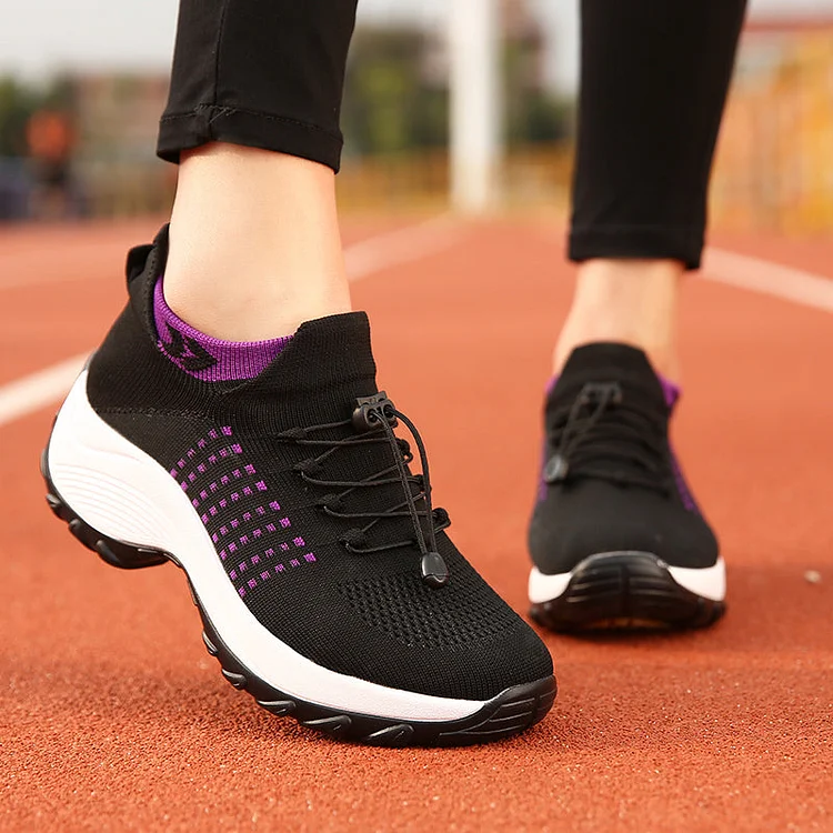Women Flat Platform Shoes Woman Sneakers for Women Breathable Mesh Tenis Ladies Shoes for Sock Sneakers QueenFunky