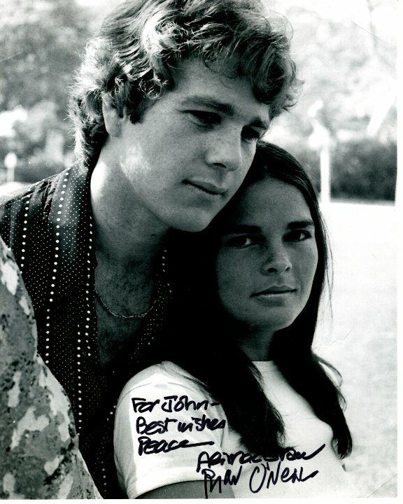 RYAN O'NEAL and ALI MACGRAW Autographed Signed LOVE STORY Photo Poster paintinggraph - To John