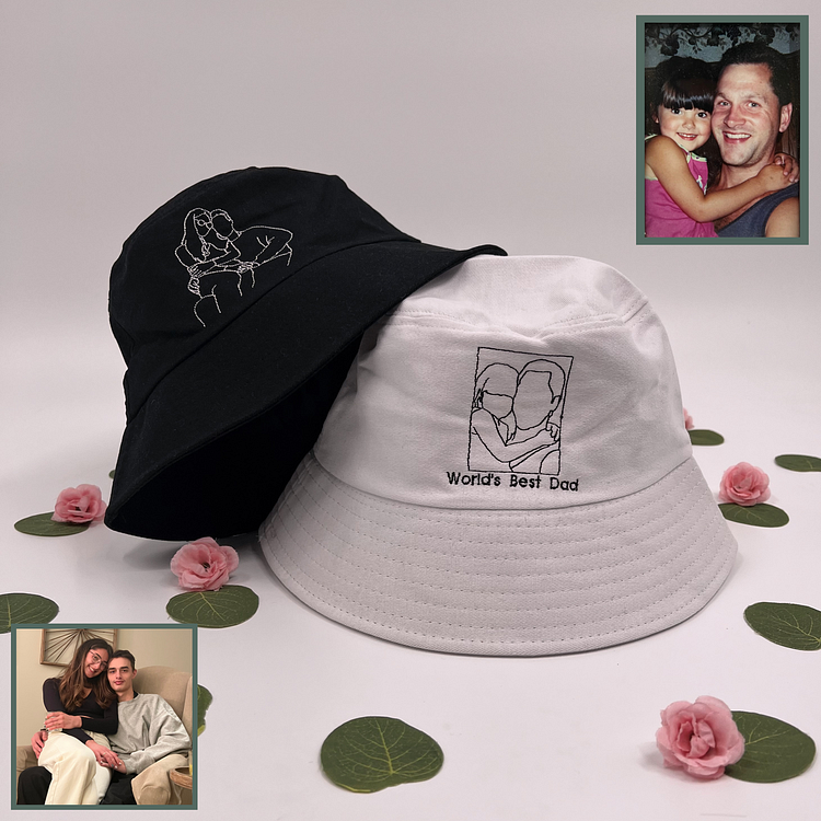 💖For Dad💖Custom Photo Membroidered Bucket Hat,Best Gift  For Dad(Father's Day Hot Sale-Buy 2 Free Shipping)