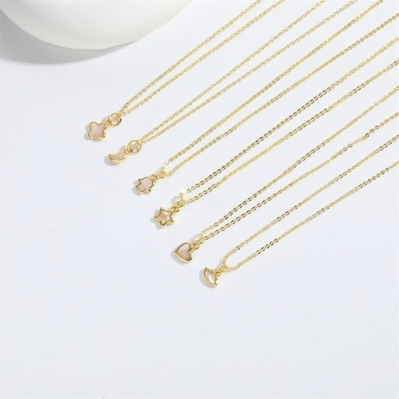 Copper 14K Gold Plated Palm Pendant Necklace